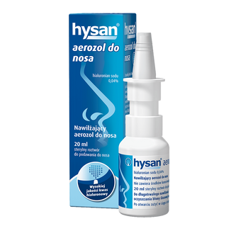 Hysan, nawilżający aerozol do nosa, 20 ml - zdjęcie produktu