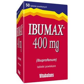 Ibumax 400 mg, 50 tabletek powlekanych - zdjęcie produktu