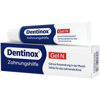 Dentinox N (150 mg + 3,4 mg + 3,2 mg)/ g, żel do stosowania na dziąsła, 10 g - zdjęcie produktu