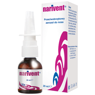Narivent, przeciwobrzękowy aerozol do nosa, 20 ml - zdjęcie produktu