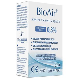 BioAir Moisturizing, krople do oczu, 10 ml - zdjęcie produktu