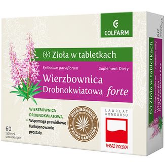 Zioła w tabletkach Wierzbownica drobnokwiatowa Forte, 60 tabletek powlekanych - zdjęcie produktu