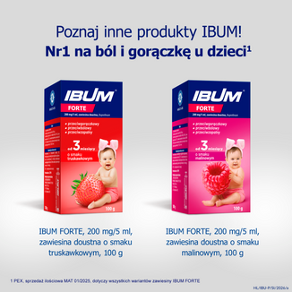 Ibum Forte Pure 200 mg/ 5 ml, zawiesina doustna dla dzieci od 3 miesiąca, 100 g - 5 - zdjęcie produktu