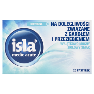 Isla Medic Acute, smak ziołowy, 20 pastylek do ssania - 2 - zdjęcie produktu