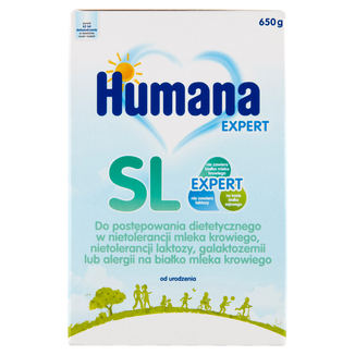 Humana Expert SL, bezmleczny preparat sojowy dla niemowląt z nietolerancją mleka krowiego, od urodzenia, 650 g - 2 - zdjęcie produktu