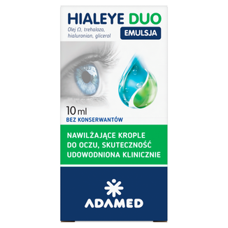 Hialeye Duo Emulsja, nawilżające krople do oczu, 10 ml - 2 - zdjęcie produktu