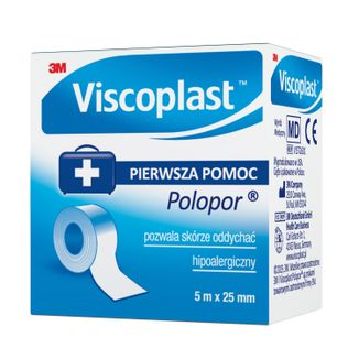 Viscoplast Polopor, przylepiec włókninowy, 5 m x 25 mm, 1 sztuka - 3 - zdjęcie produktu