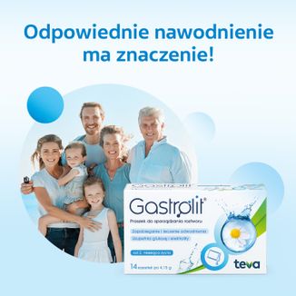 Gastrolit, proszek do sporządzania roztworu, od 2 miesiąca życia, 4,15 g x 14 saszetek - 3 - zdjęcie produktu