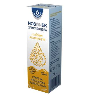 Nosonek, spray do nosa z olejem sezamowym, od 3 lat, 15 ml - zdjęcie produktu