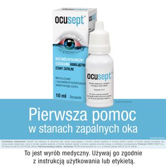 Ocusept, roztwór oftalmiczny o działaniu hamującym stany zapalne, 10 ml - 2 - zdjęcie produktu