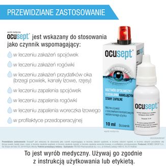 Ocusept, roztwór oftalmiczny o działaniu hamującym stany zapalne, 10 ml - 5 - zdjęcie produktu