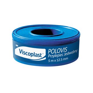 Viscoplast Polovis, przylepiec jedwabny, 5 m x 12,5 mm, 1 sztuka - zdjęcie produktu