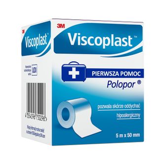 Viscoplast Polopor, przylepiec włókninowy, 5 m x 50 mm, 1 sztuka - 3 - zdjęcie produktu