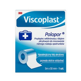 Viscoplast Polopor, przylepiec włókninowy, 5 m x 50 mm, 1 sztuka - 6 - zdjęcie produktu