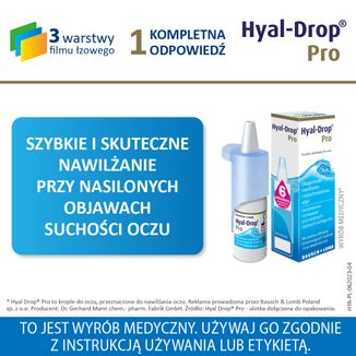 Hyal-Drop Pro, nawilżające krople do oczu, 10 ml - 2 - zdjęcie produktu