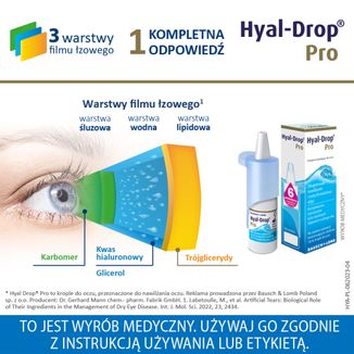 Hyal-Drop Pro, nawilżające krople do oczu, 10 ml - 4 - zdjęcie produktu