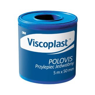 Viscoplast Polovis, przylepiec jedwabny, 5 m x 50 mm, 1 sztuka - zdjęcie produktu