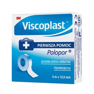 Viscoplast Polopor, przylepiec włókninowy, 5 m x 12,5 mm, 1 sztuka - 2 - zdjęcie produktu