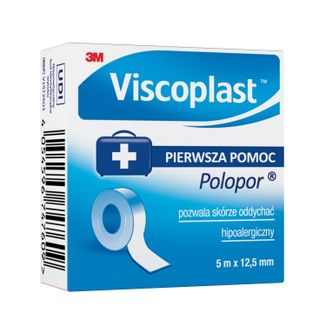 Viscoplast Polopor, przylepiec włókninowy, 5 m x 12,5 mm, 1 sztuka - 3 - zdjęcie produktu