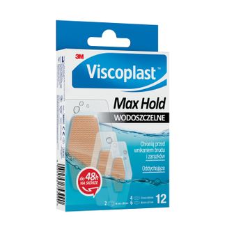 Viscoplast Max Hold, plastry wodoszczelne, oddychające, 12 sztuk USZKODZONE OPAKOWANIE - 2 - zdjęcie produktu