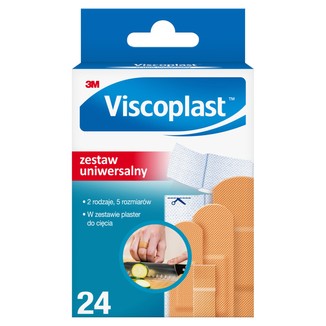 Viscoplast, plastry z opatrunkiem, zestaw uniwersalny, 24 sztuki - zdjęcie produktu