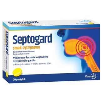 Septogard 3 mg, smak cytrynowy, 20 pastylek twardych - 2 - zdjęcie produktu