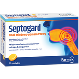 Septogard 3 mg, smak miodowo-pomarańczowy, 20 pastylek twardych - miniaturka zdjęcia produktu