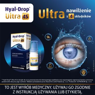 Hyal-Drop Ultra 4S, nawilżające krople do oczu, 10 ml - 2 - zdjęcie produktu