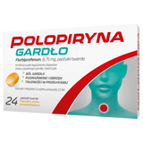 Polopiryna Gardło 8,75 mg, smak pomarańczowy, 24 pastylki do ssania - miniaturka zdjęcia produktu