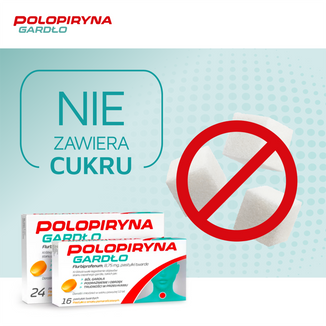Polopiryna Gardło 8,75 mg, smak pomarańczowy, 24 pastylki do ssania - 3 - zdjęcie produktu