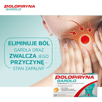 Polopiryna Gardło 8,75 mg, smak pomarańczowy, 16 pastylek do ssania - 4 - zdjęcie produktu