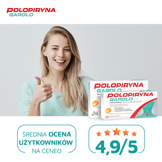 Polopiryna Gardło 8,75 mg, smak pomarańczowy, 16 pastylek do ssania - 6 - zdjęcie produktu