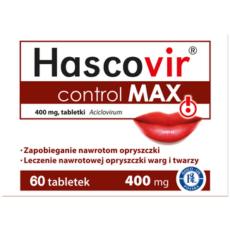 Hascovir control MAX 400 mg, 60 tabletek - zdjęcie produktu
