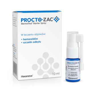 Procto-Zac MemeThol Barrier Spray, 10 ml KRÓTKA DATA - zdjęcie produktu