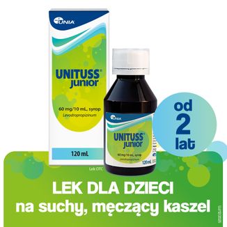 Unituss Junior 60 mg/ 10 ml, syrop, 120 ml - 2 - zdjęcie produktu