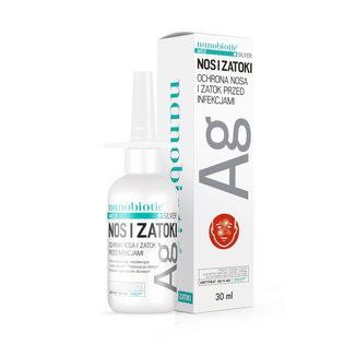 Nanobiotic Med Silver Nos i Zatoki, ochrona przed infekcjami, spray, 30 ml - zdjęcie produktu