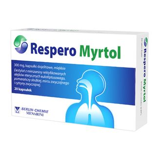 Respero Myrtol 300 mg, 20 kapsułek dojelitowych miękkich - zdjęcie produktu