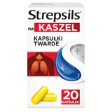 Strepsils na kaszel 375 mg, 20 kapsułek twardych - miniaturka zdjęcia produktu