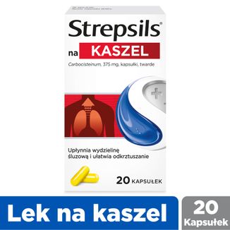 Strepsils na kaszel 375 mg, 20 kapsułek twardych - 2 - zdjęcie produktu
