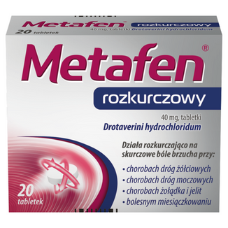 Metafen rozkurczowy 40 mg, 20 tabletek - 2 - zdjęcie produktu