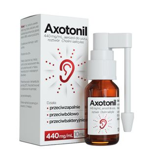 Axotonil 440 mg/ml, aerozol do uszu, roztwór, 10 ml - 2 - zdjęcie produktu