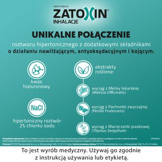 Zatoxin Inhalacje, roztwór do inhalacji, 3 ml x 10 ampułek USZKODZONE OPAKOWANIE - 3 - zdjęcie produktu