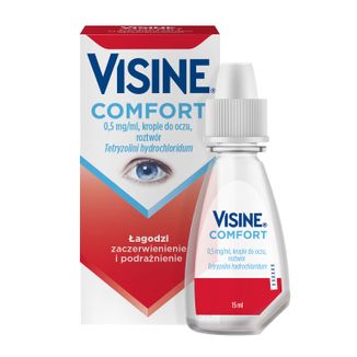 Visine Comfort 0,5 mg/ml, krople do oczu, roztwór, 15 ml - 2 - zdjęcie produktu
