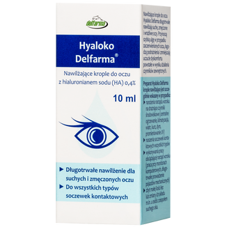 Delfarma Hyaloko, nawilżające krople do oczu, 10 ml - 2 - zdjęcie produktu