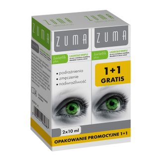 Zuma Świetlik Plus, łagodzące krople do oczu, 2 x 10 ml - zdjęcie produktu