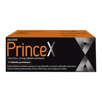 Princex 25 mg, 4 tabletki powlekane - zdjęcie produktu