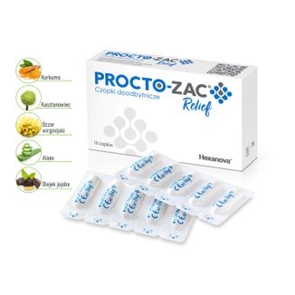 Procto-Zac Relief, czopki doodbytnicze, 10 sztuk - 3 - zdjęcie produktu