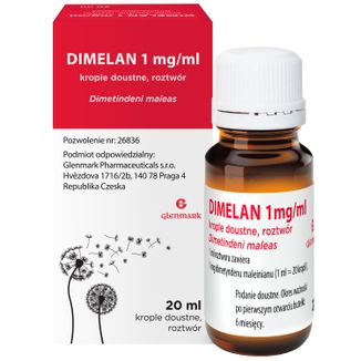 Dimelan 1 mg/ml, krople doustne, roztwór, 20 ml - zdjęcie produktu