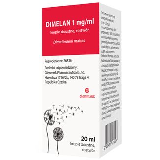 Dimelan 1 mg/ml, krople doustne, roztwór, 20 ml - 2 - zdjęcie produktu