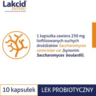 Lakcid Entero 250 mg, 10 kapsułek - 4 - zdjęcie produktu